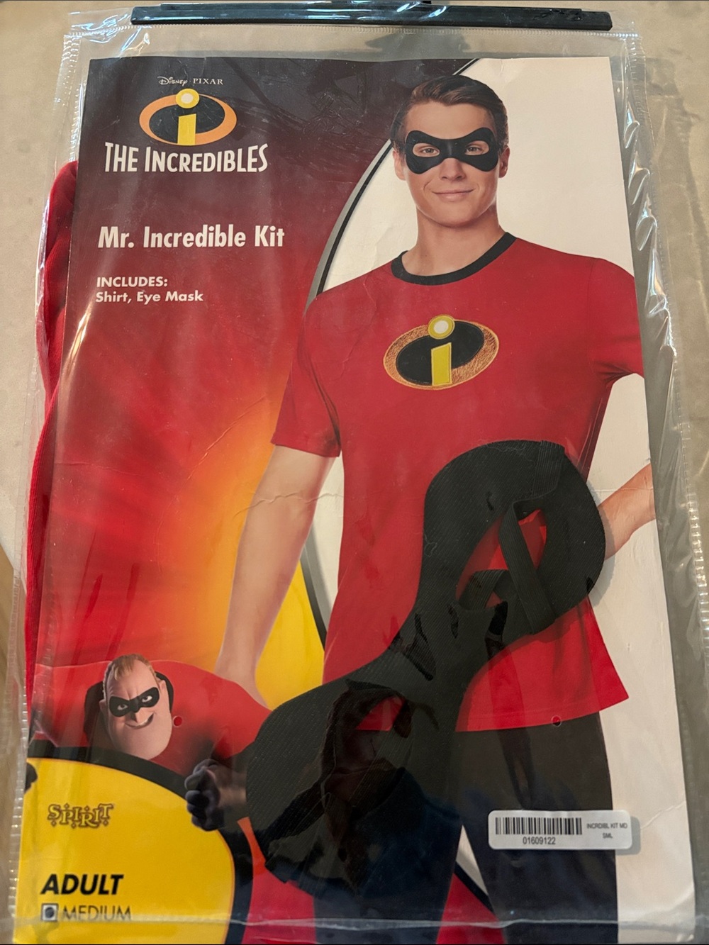 Disney The Incredibles Mr. Incredible Red and Black Costume Kit Adult Medium